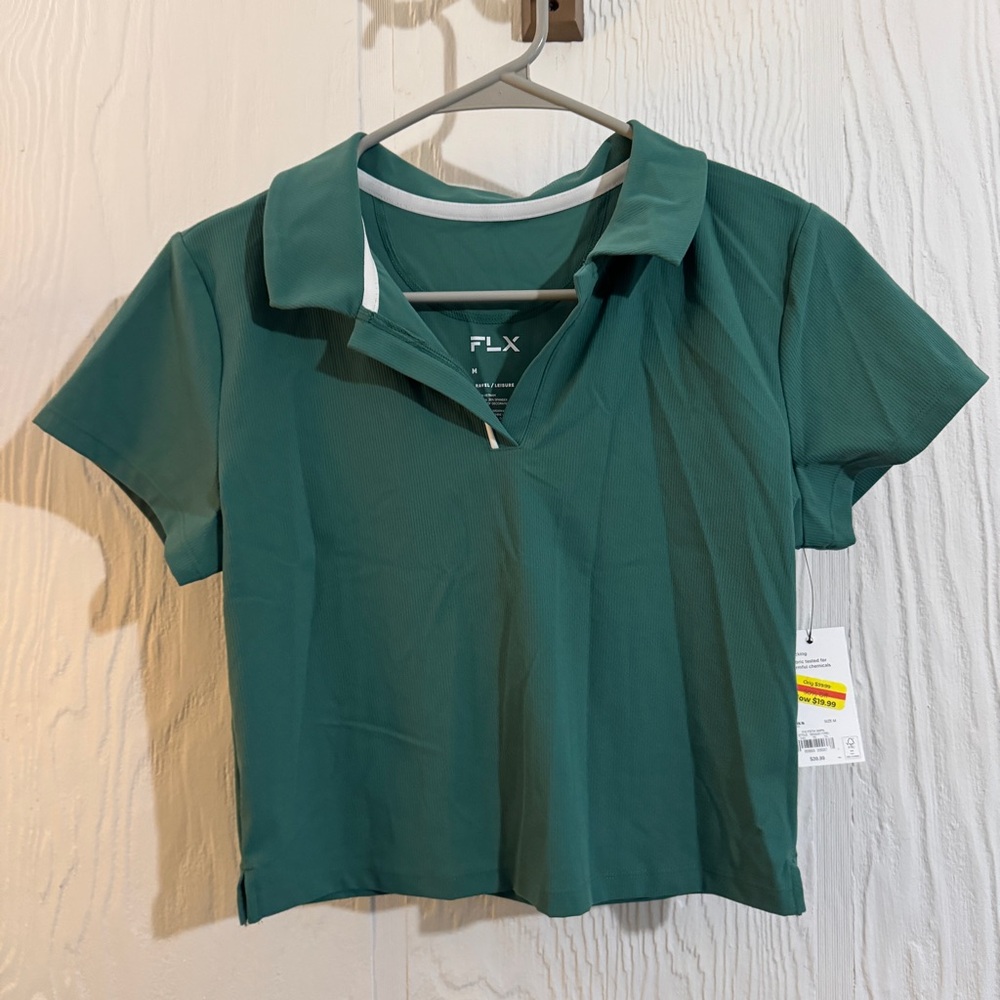 FLX Green Short Sleeve Polo